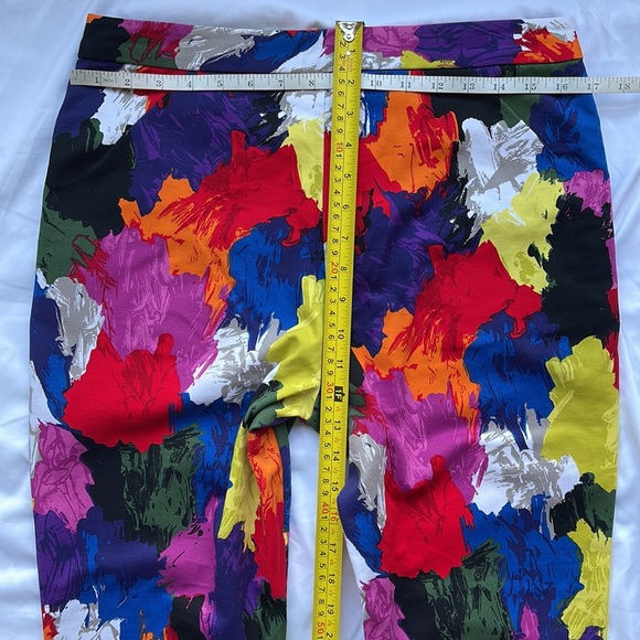 Kate Spade Saturday Abstract Colour Splatter Tapered Leg Pants Size 10 - Picture 10 of 16